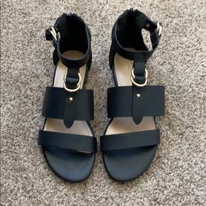 Black strappy sandals
